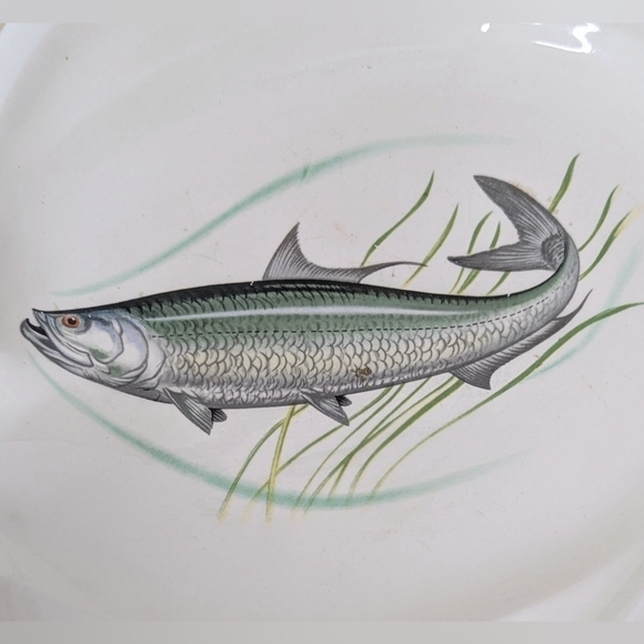 Vintage Ceramic Mid Century White Terrapin Fish Ashtray Trinket Dish - Picture 4 of 10